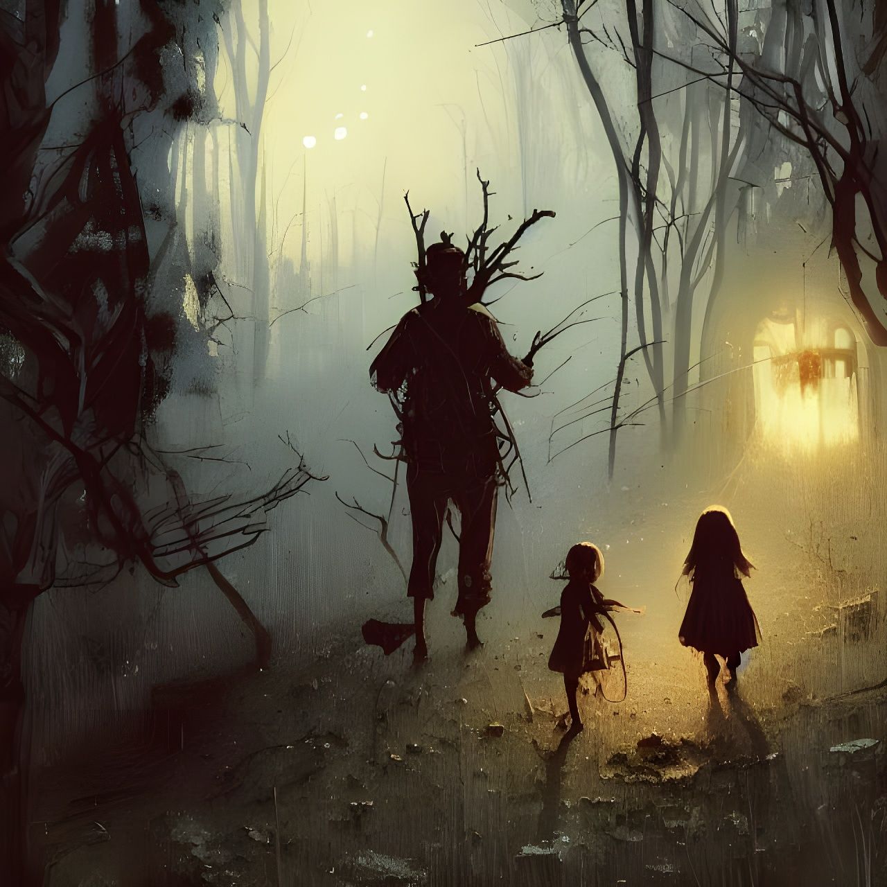 Terrifying Hansel and Gretel Speedpaint Horror Art