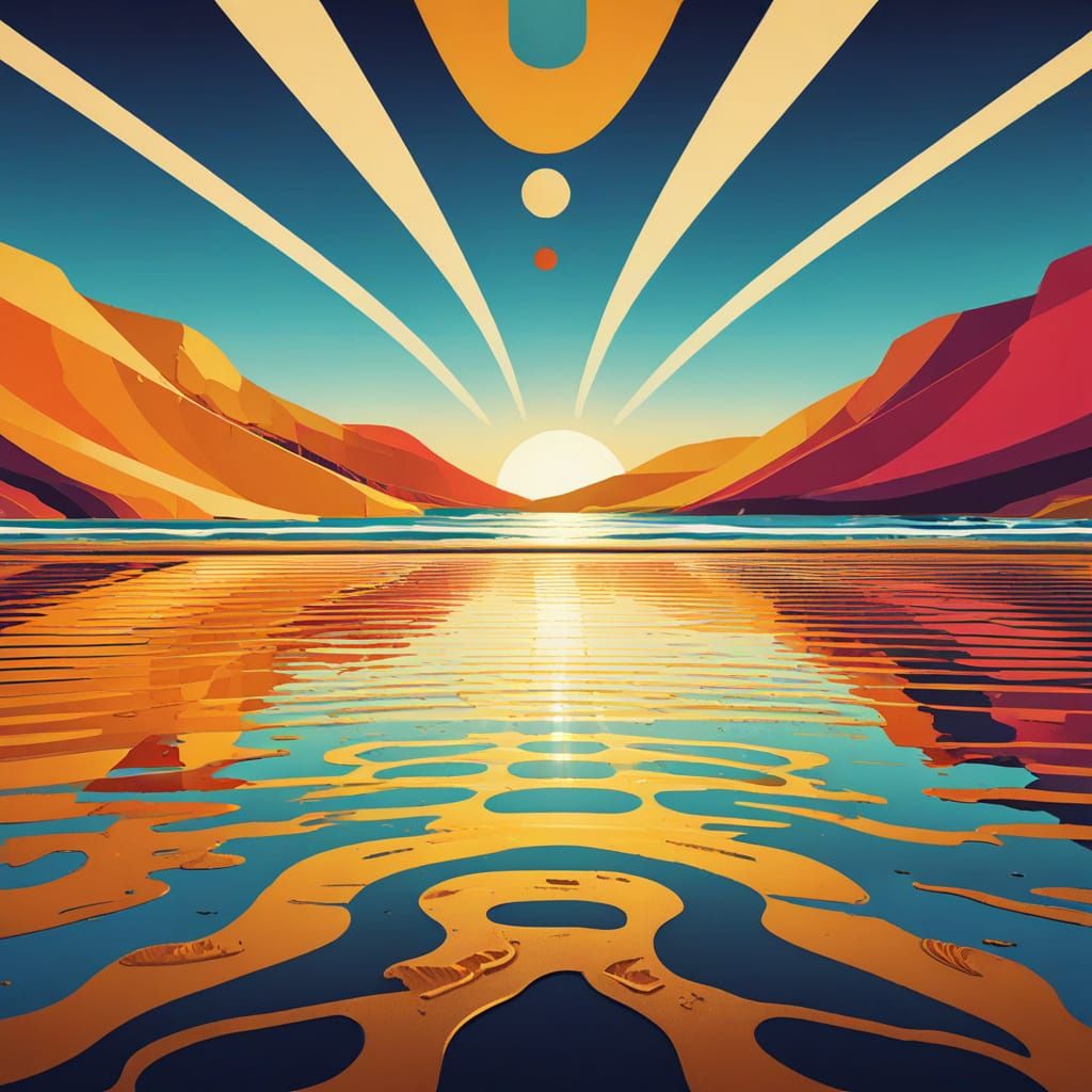 Vibrant Compton Bay in Pop Art Style