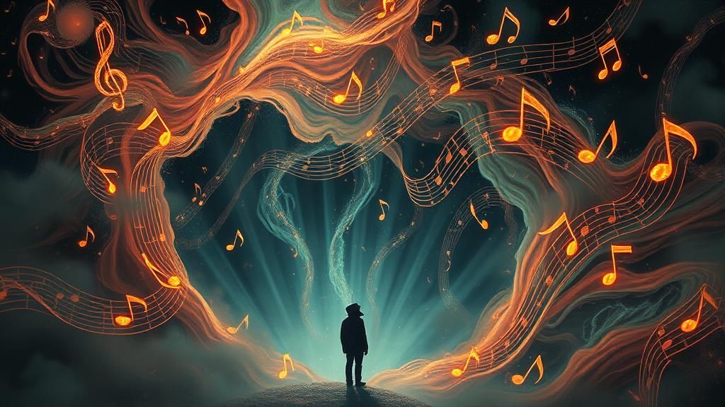 Eerie Music Vortex: a Surreal Dreamscape