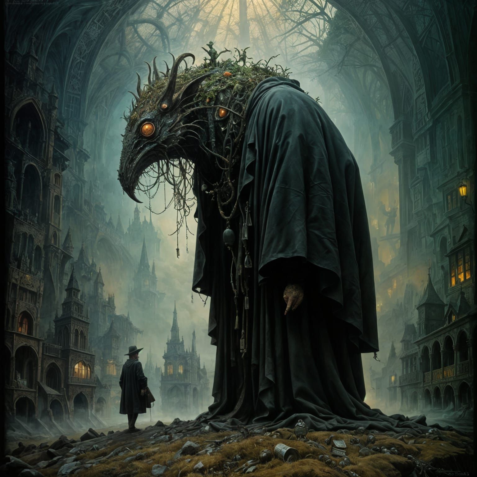 Surreal Scrounger in Magic Realism Style