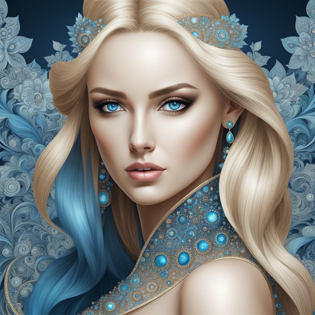 Beautiful Blonde Blue-eyed Princess