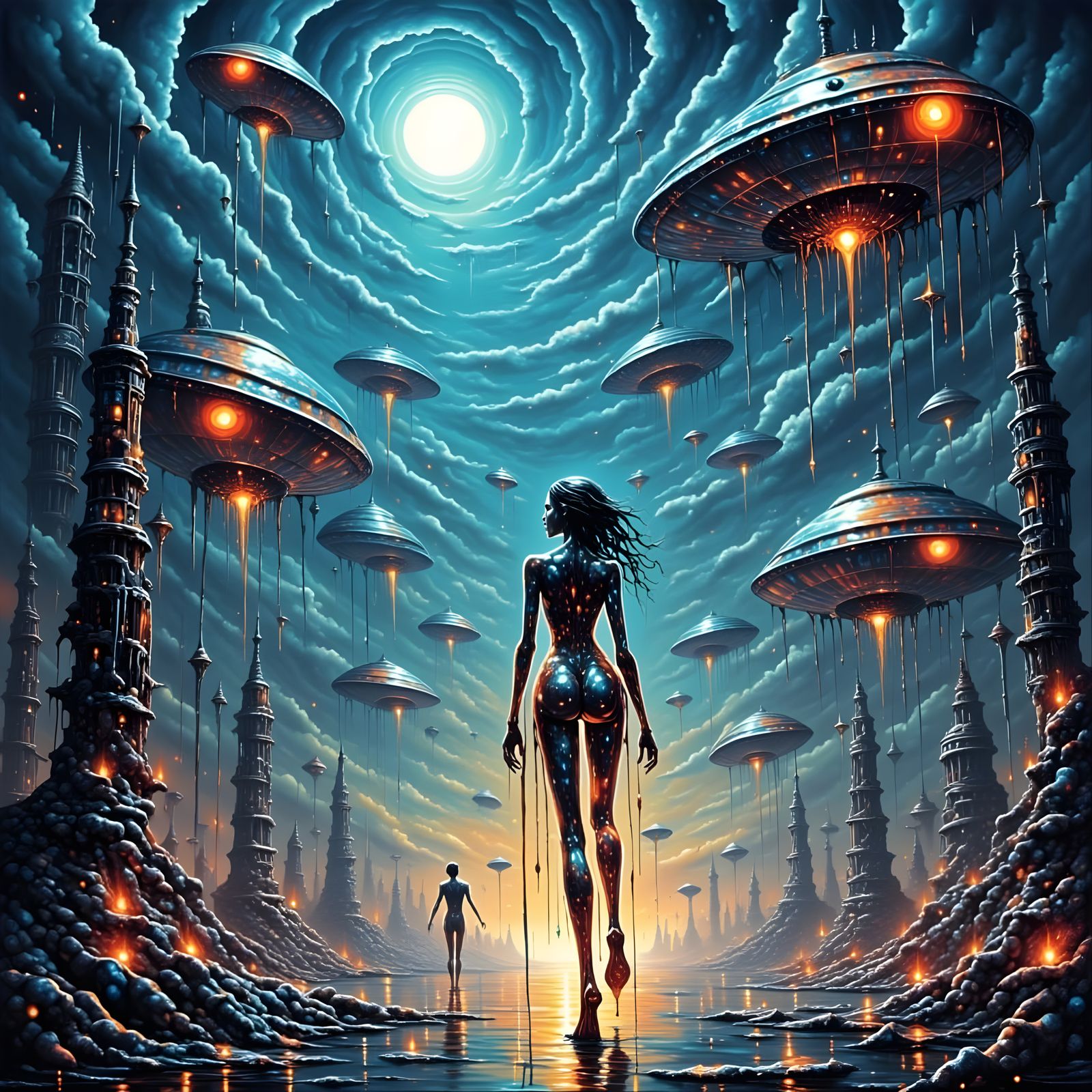 Extraterrestrials Arrive on Earth in Spaceships