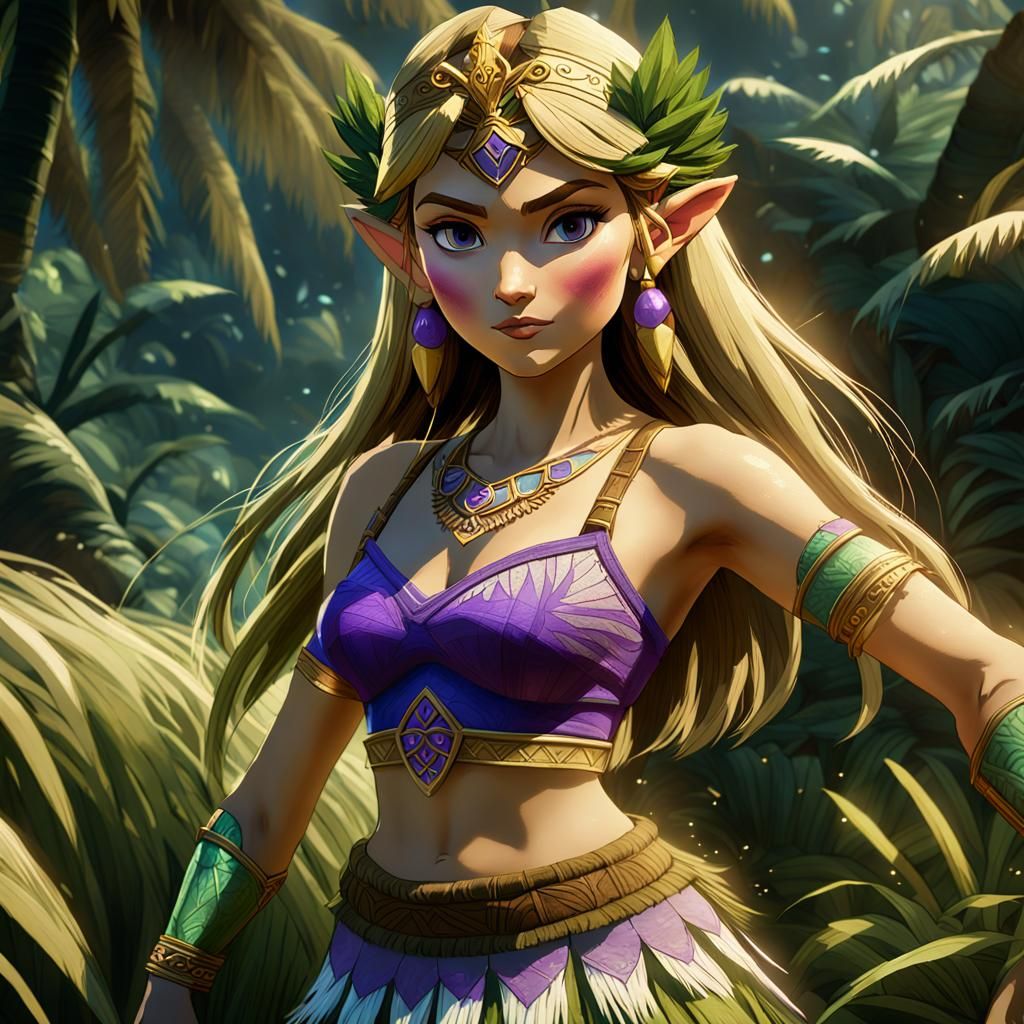Princess Zelda in Dark Fantasy Concept Art