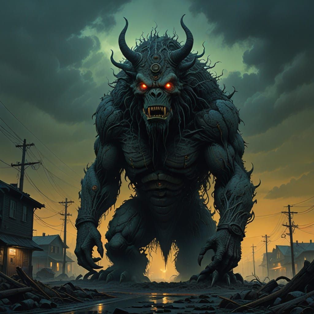 Majestic, Fearsome Beast Emerges from the Shadows