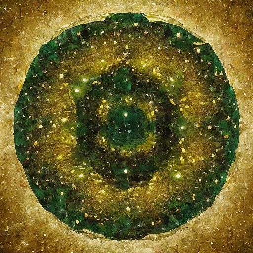 Impressionist Logo of Cell Membrane in Metallic Layers