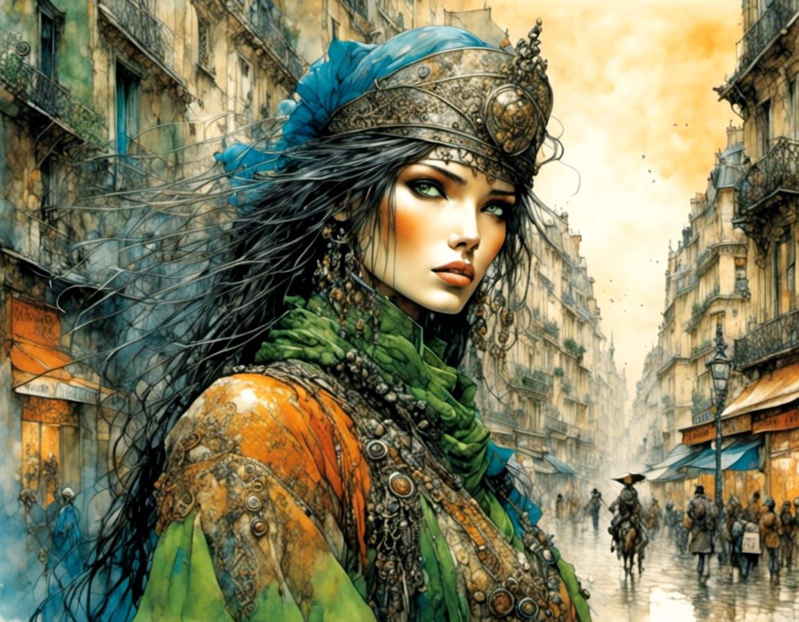 Fantasy Princess Warrior in Toppi-Royo Style