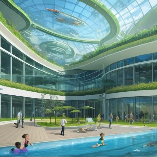 Futuristic Green Leisure Centers in a Smart City
