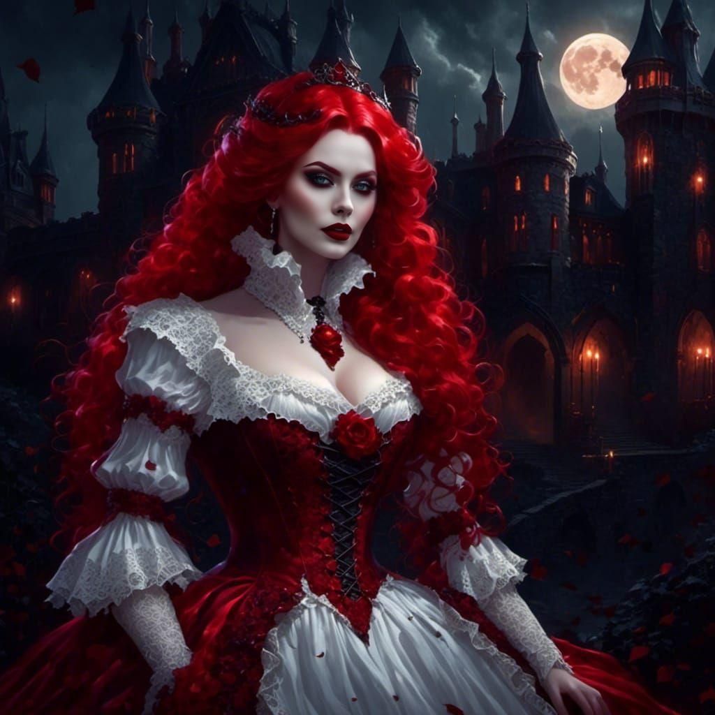 Vampire Woman in Victorian Gothic Style
