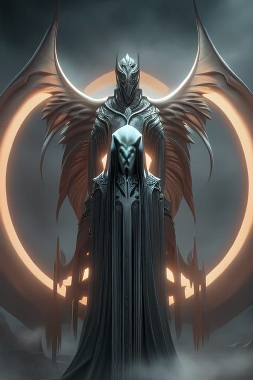 Angel of Death Portrait in Sci-Fi Style