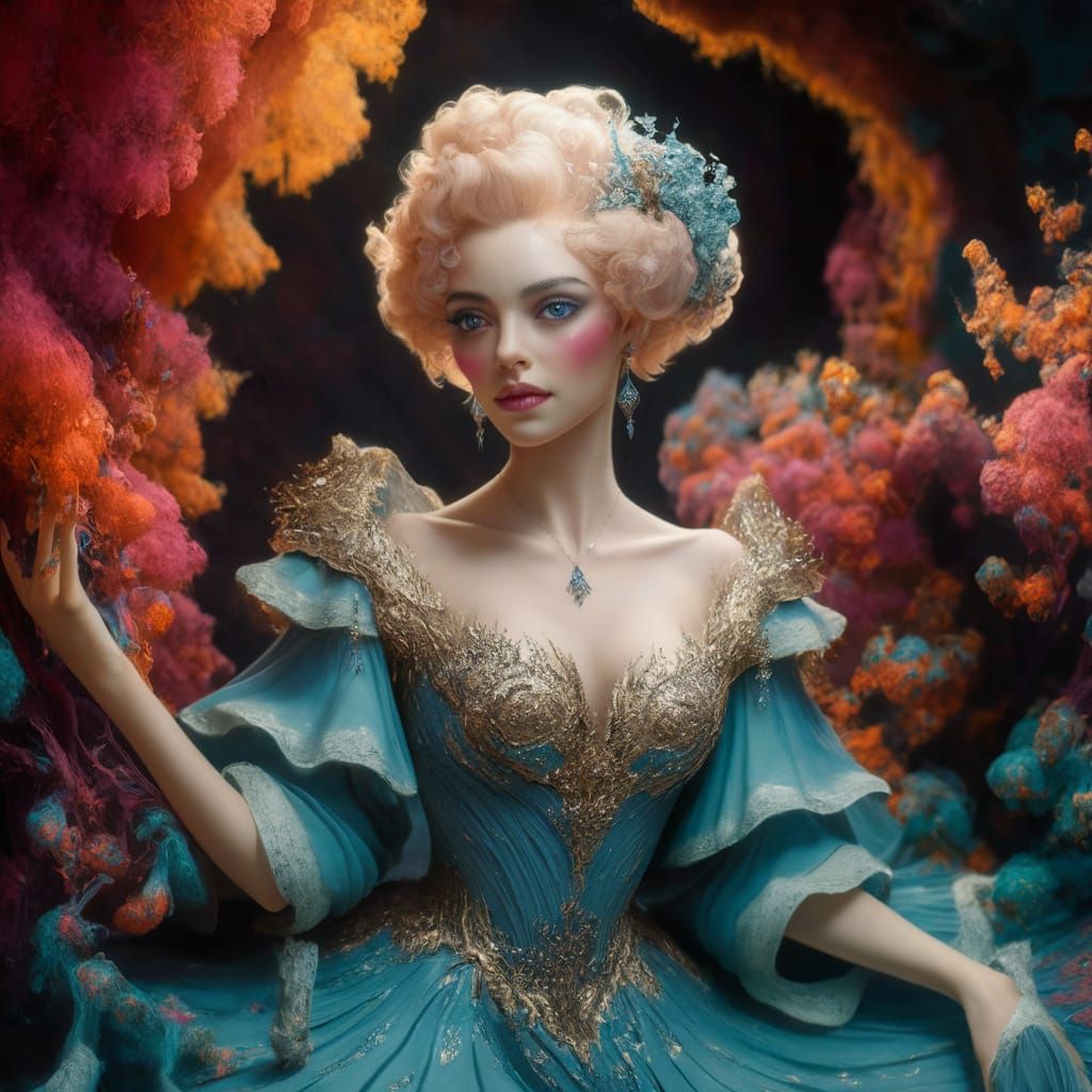 Radiant Woman in Dreamy Ethereal Matte Painting
