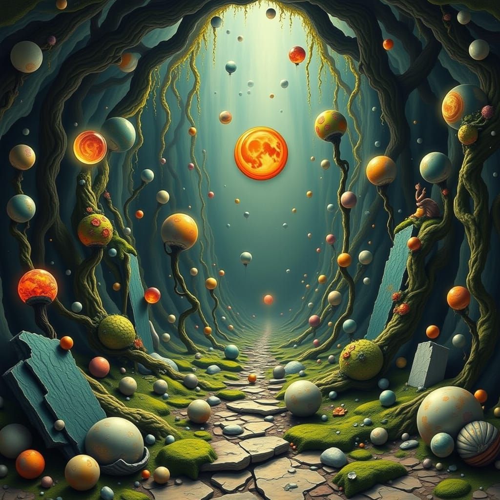 Ethereal Odyssey: Walking Among Crystal Cathedrals in a Whim...