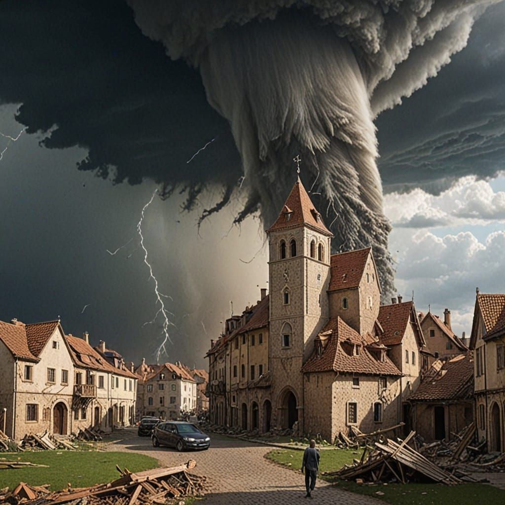 Vicious Tornado Devastates Medieval City