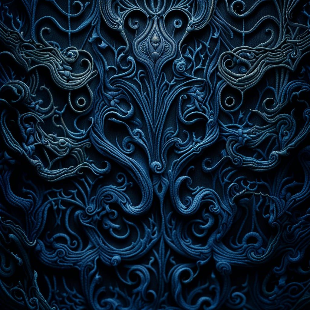 Mystical Tapestry with Sinister Repeating Pattern