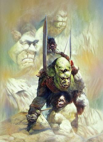 Frazetta-esque Orc Warrior Digital Painting