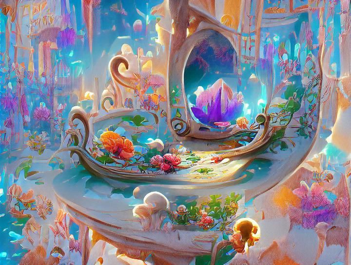 Charming Storybook Scene with Dynamic Lighting