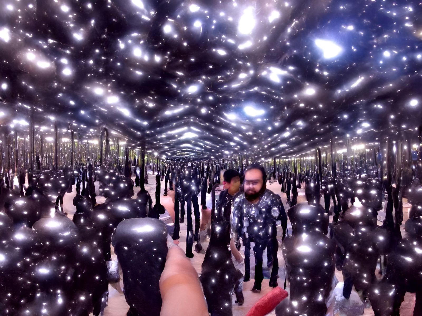 Hyperdimensional Infinity Room with Machine Aliens