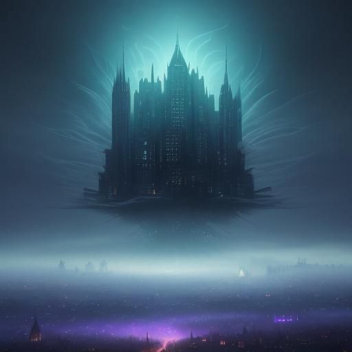 Ethereal Spirits Drift Through Abandoned Cityscape