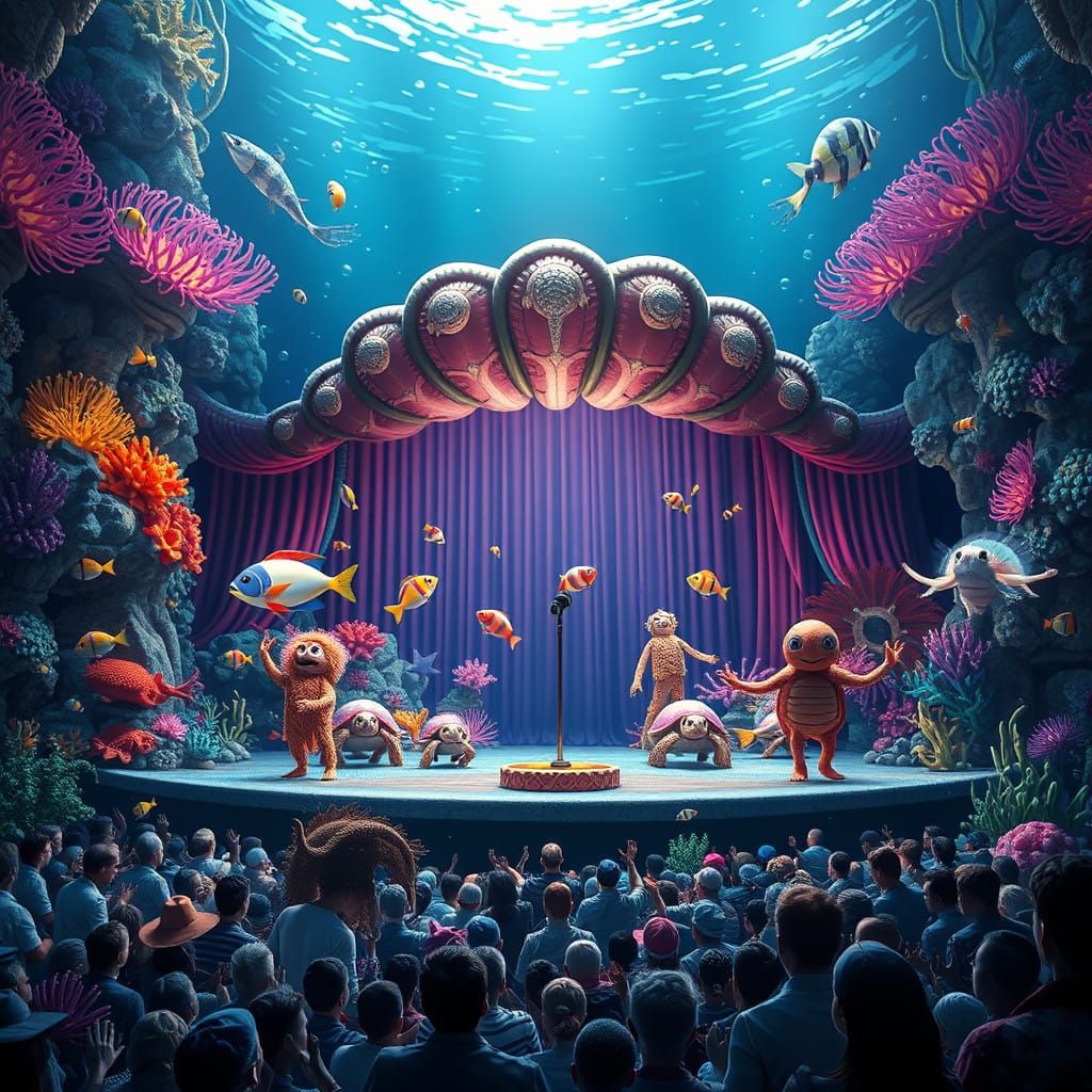 Enchanted Oceanic Spectacle: Sea Creatures Shine in Grand Un...