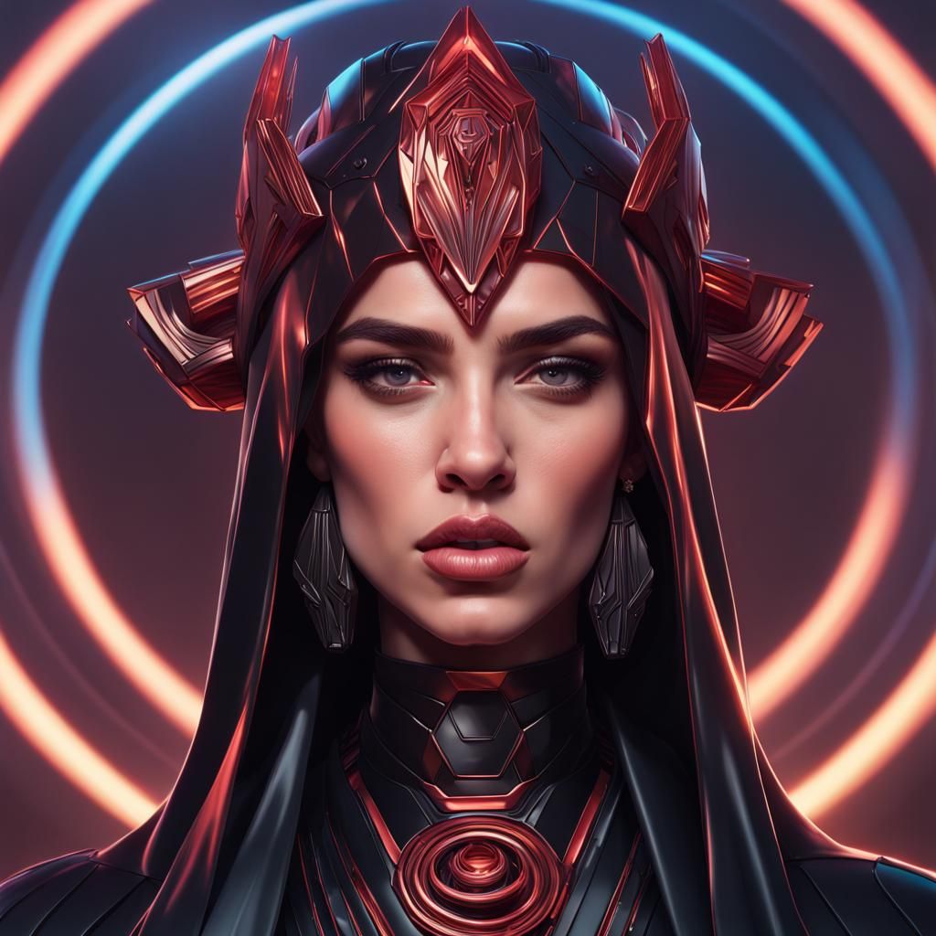 Black Hole Sith Empress Portrait in Artgerm Style