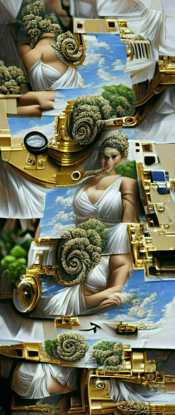 Rococo Oil Painting of Woman in White Toga