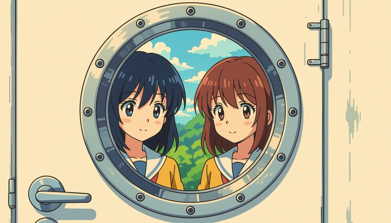 Anime Avatars Through Fisheye Lens in Manga Style