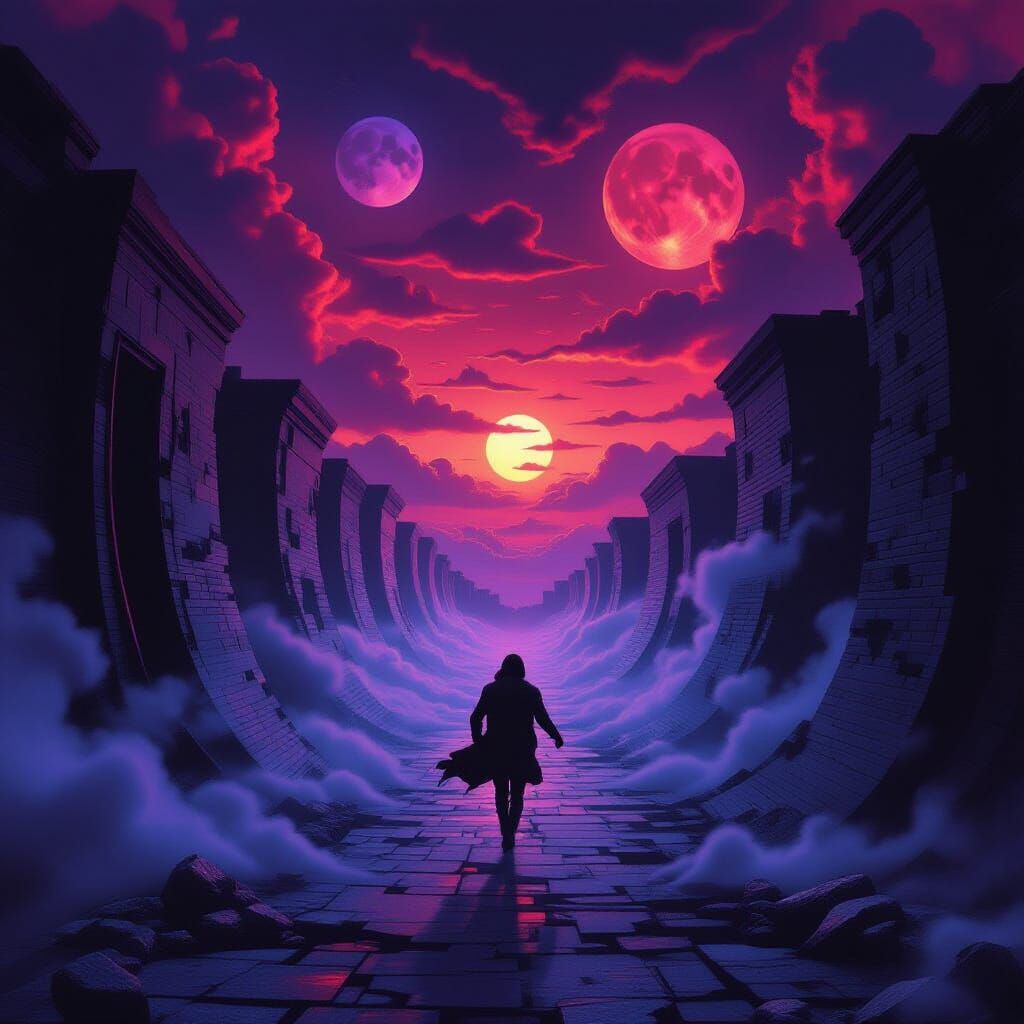 Nightmare Corridor: Melting Walls, Red Sky, and a Running Fi...