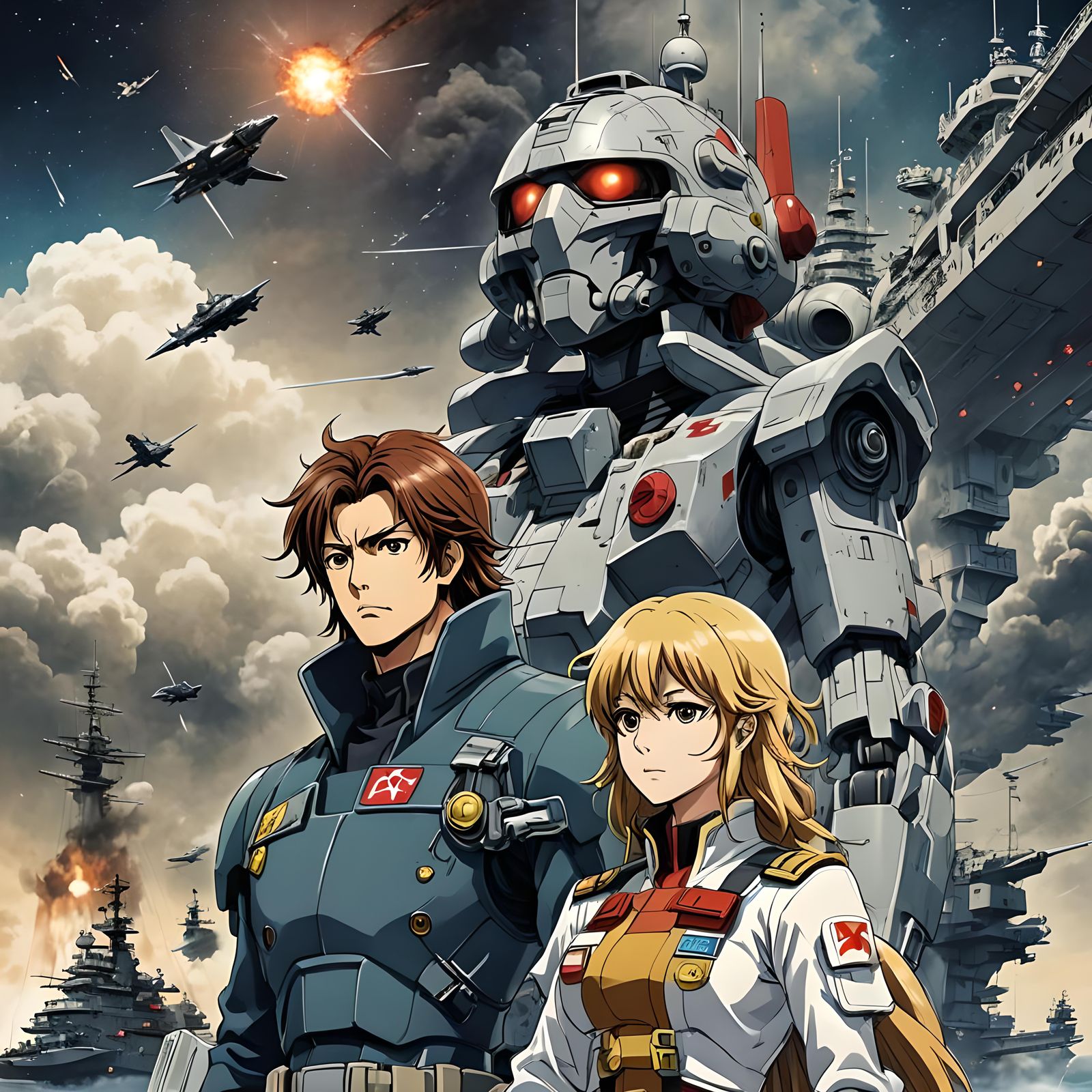 Space Battleship Yamato in Anime Style