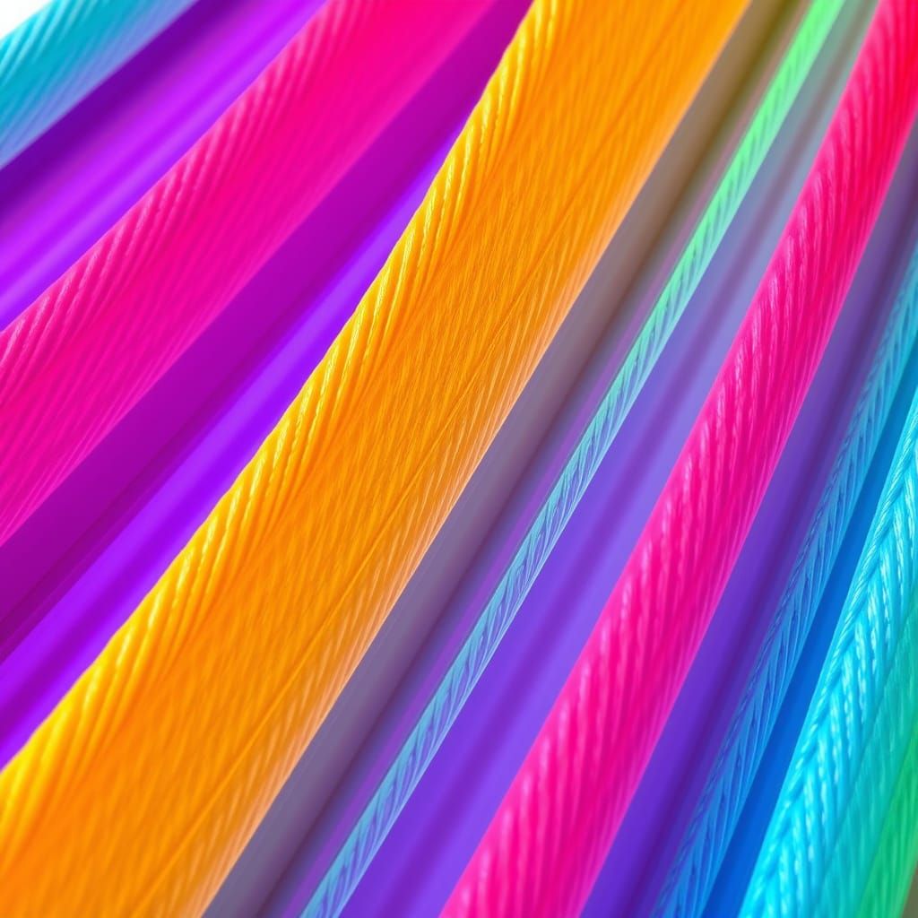 Vibrantly Colored Cosmic Ropes Stretching Vertically