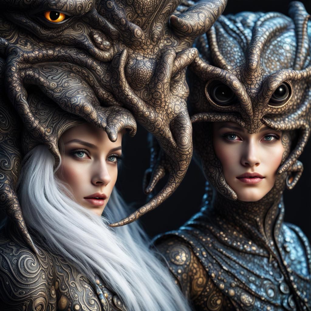 Photorealistic Aliens in Exotic Fashion: Hyperreal Photograp...