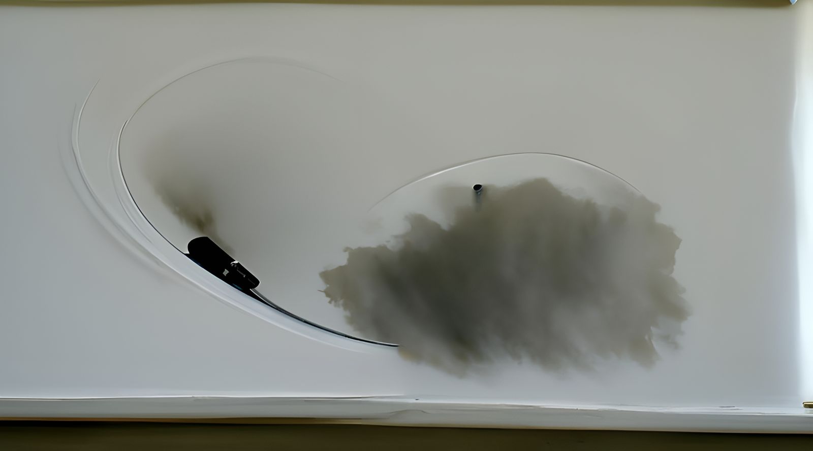 Surreal Vinyl Record Meltdown on White Wall