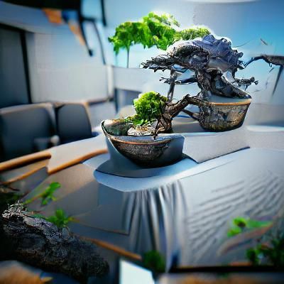 Bonsai Tree Concept Art in HDR