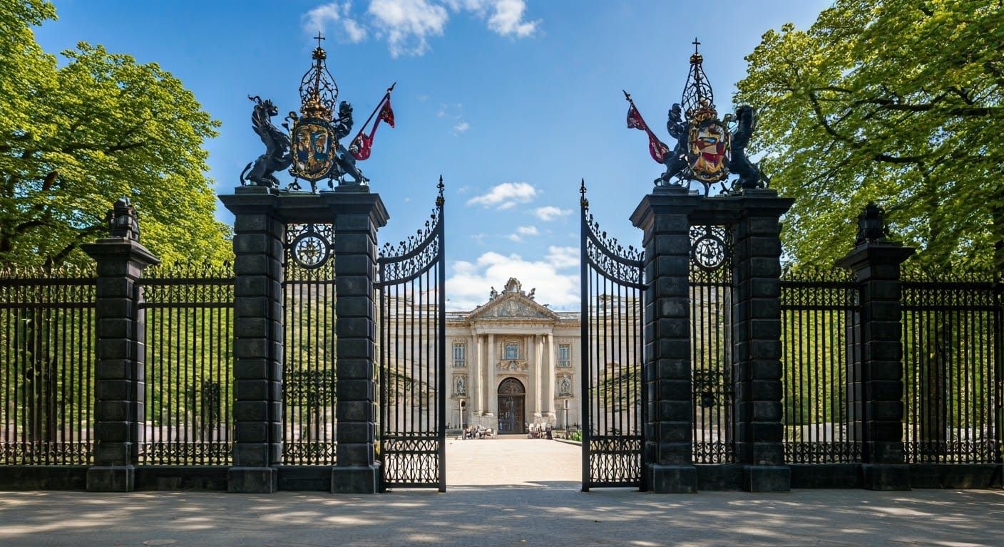 Griffins Adorn Gates of Honor and Aspiration