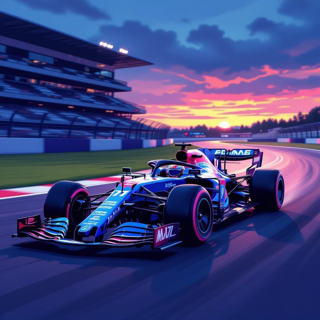 Hot Wheels F1 Car 17 Realistic Concept Art Illustration