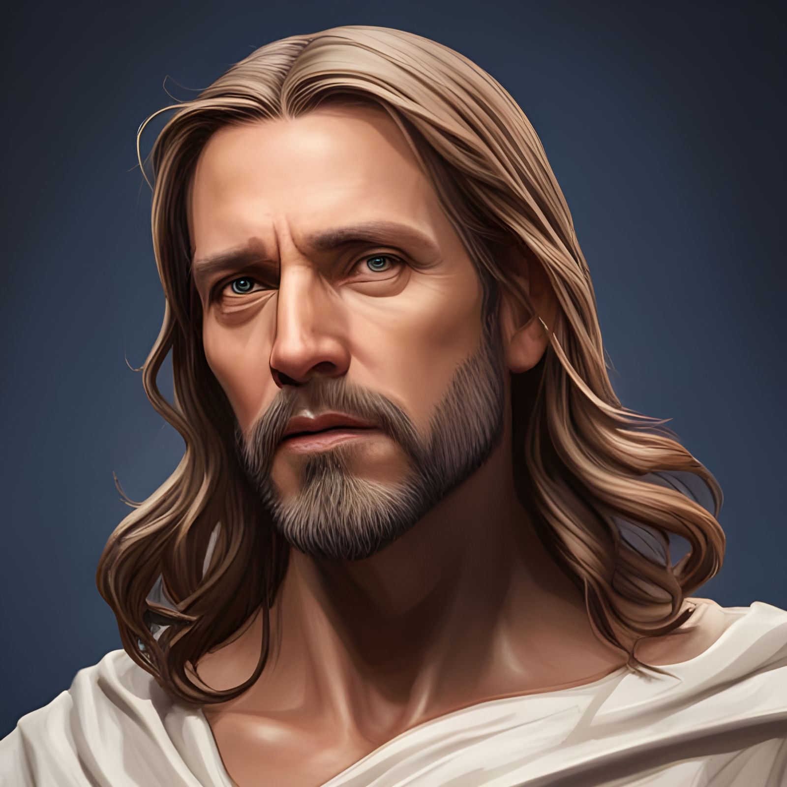 Jesus Christ Portrait in Hyperdetailed Style