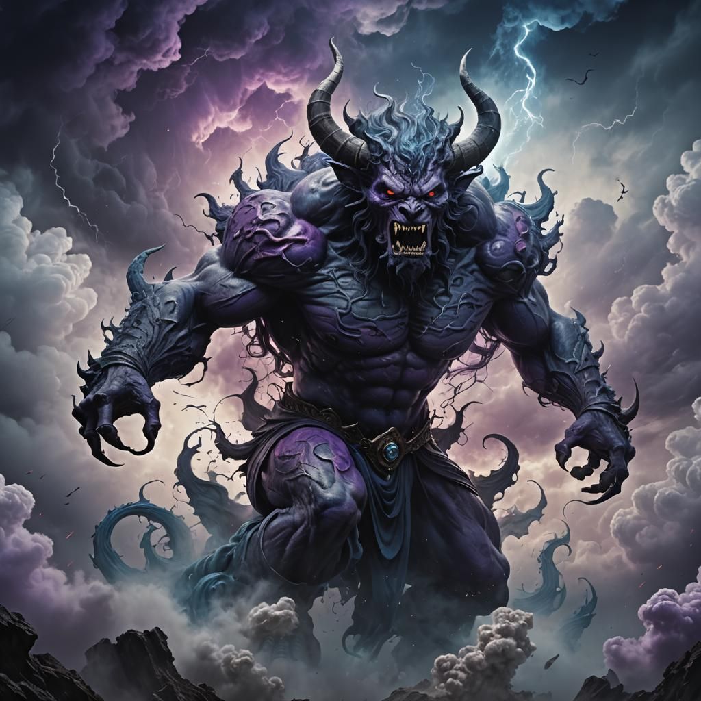 Fearsome Demon in Ethereal Digital Painting