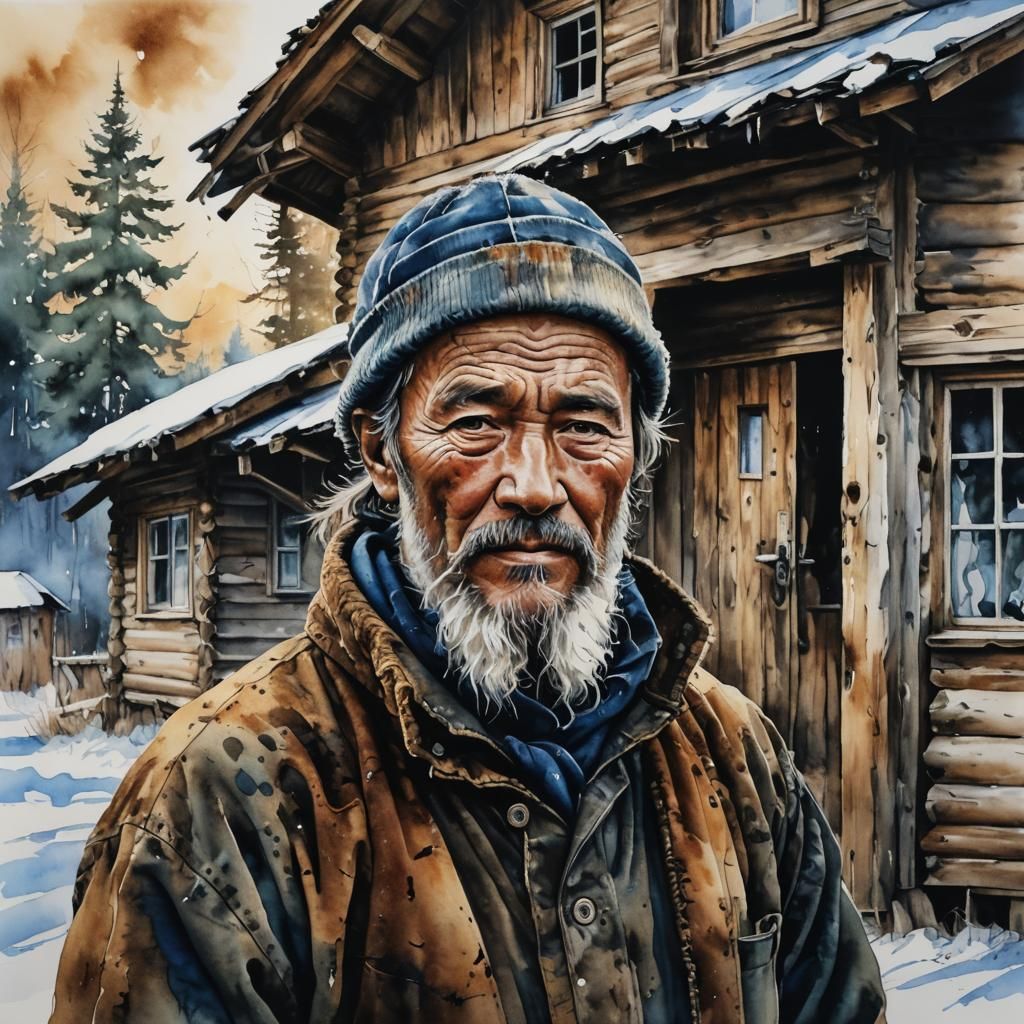 Portrait of a Khanty man