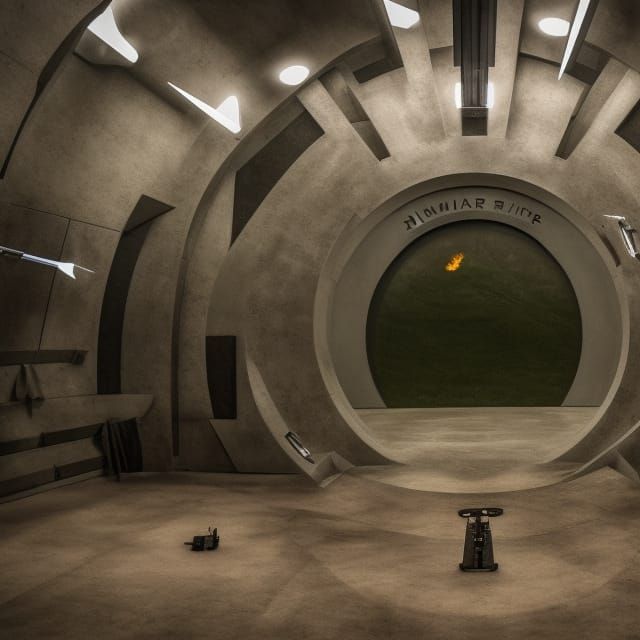 Futuristic Training Center in a Cinematic Style