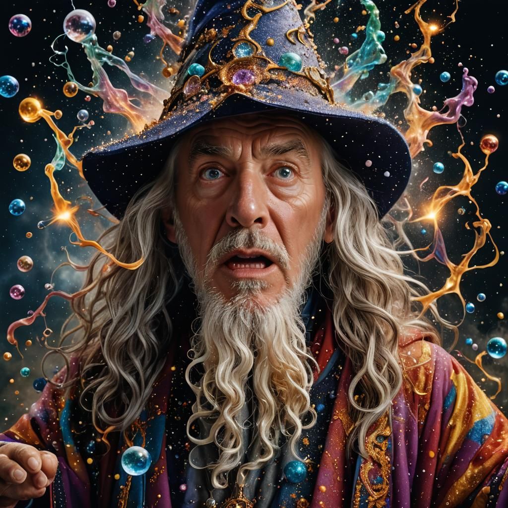 Wizard's Spell Reveals the Universe in Mixed Media