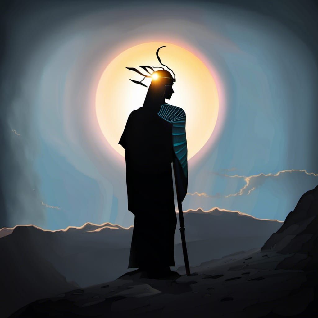 Radiant Depiction of Ra Sun God