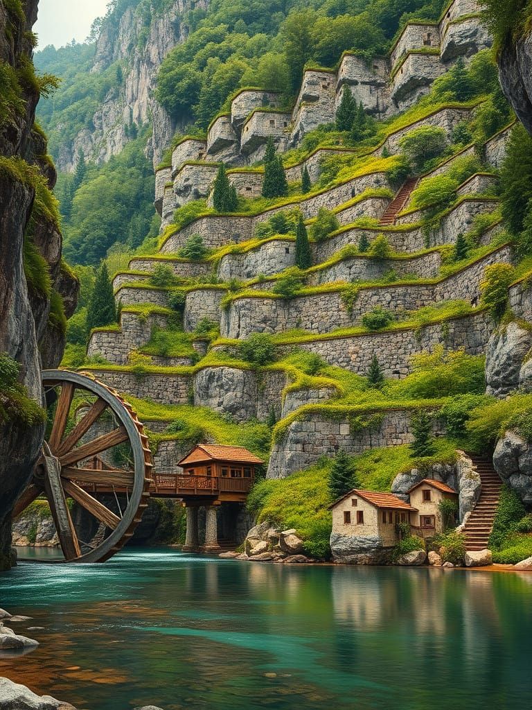 Ancient Gardens of Wonder, Inspired by Syd Mead's Industrial...