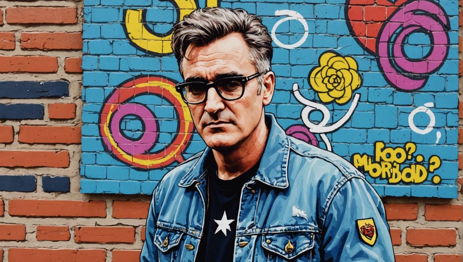 Morrissey Portrait in Comic Book Art Style