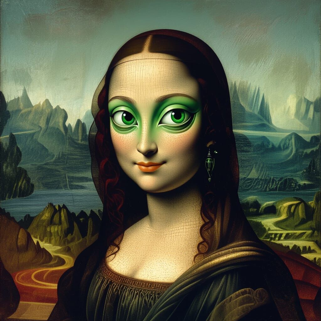 Alien Mona Lisa: Renaissance Meets Sci-Fi Art