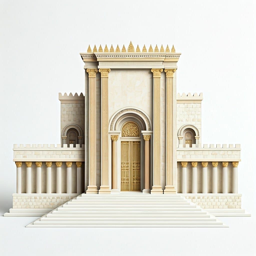 Papercraft Model of the Second Temple in Jerusalem