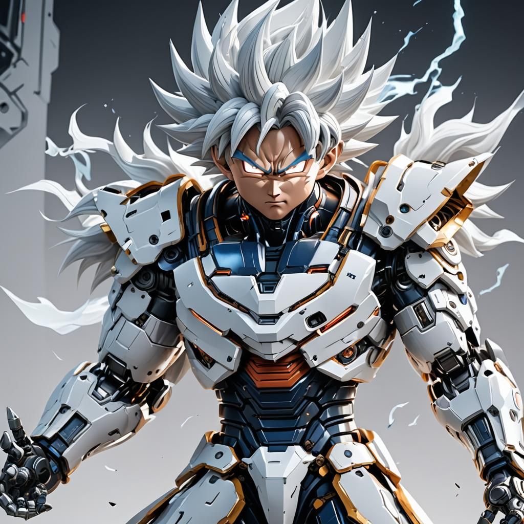 Robotic Son Goku in White Saiyan Form