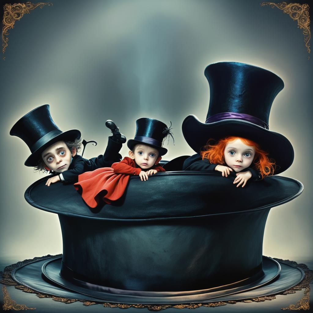 Children Emerge from Giant Top Hat