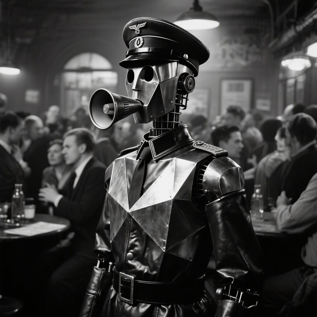 1920s Art Deco Robot in Weimar Berlin Bar
