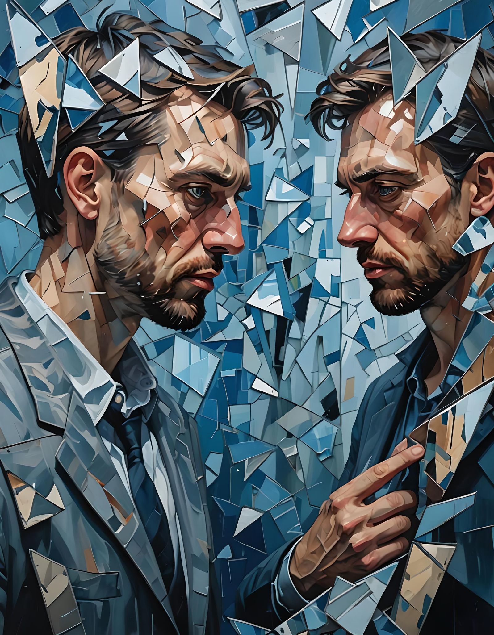 Fractured Reflection: Relationship's Demise in Cubist Style