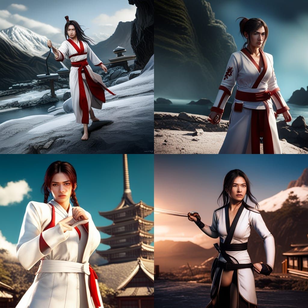 Japanese Martial Artist Doctor in Detailed Digital Painting