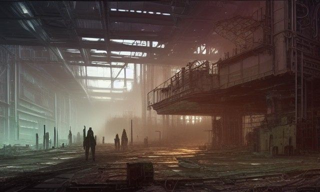 Post-Apocalyptic Mech Factory Reclaimed by Nature