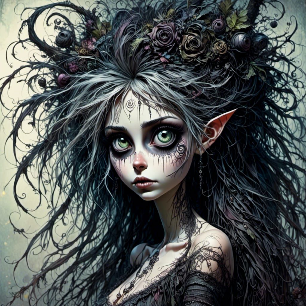 Ethereal Ghost in Haunted Forest Illustration